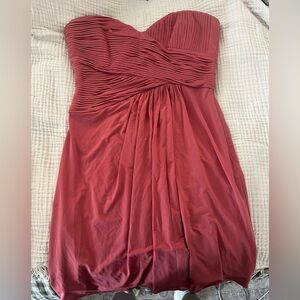 BCBGMaxAzria Mauve Strapless Sweetheart Dress